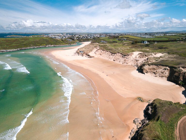 Crantock Beach high tide