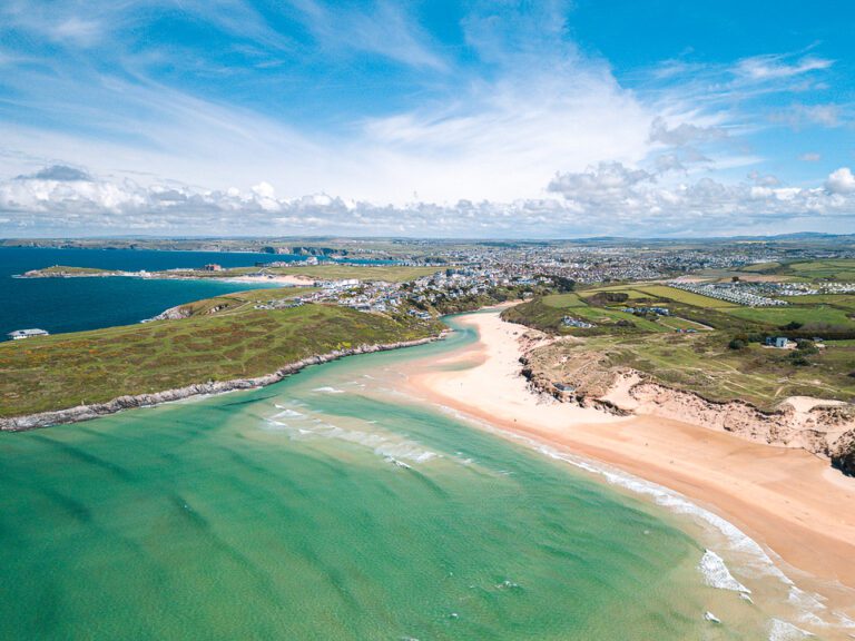 Crantock Beach mid tide