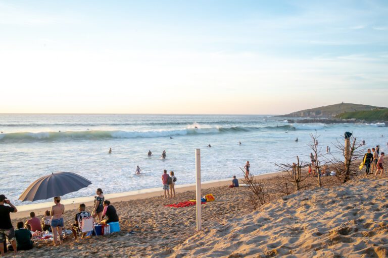 Fistral Beach surfing