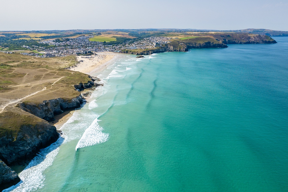 Perranporth high tide