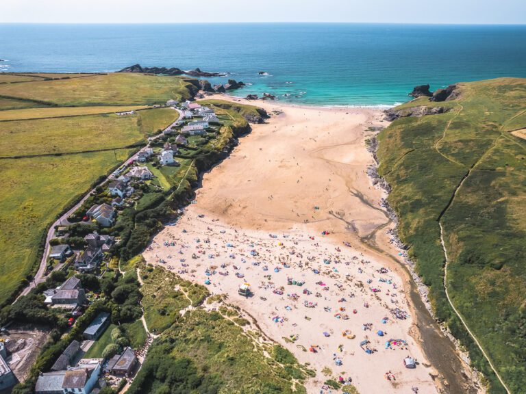Porthcothan Beach Low Tide