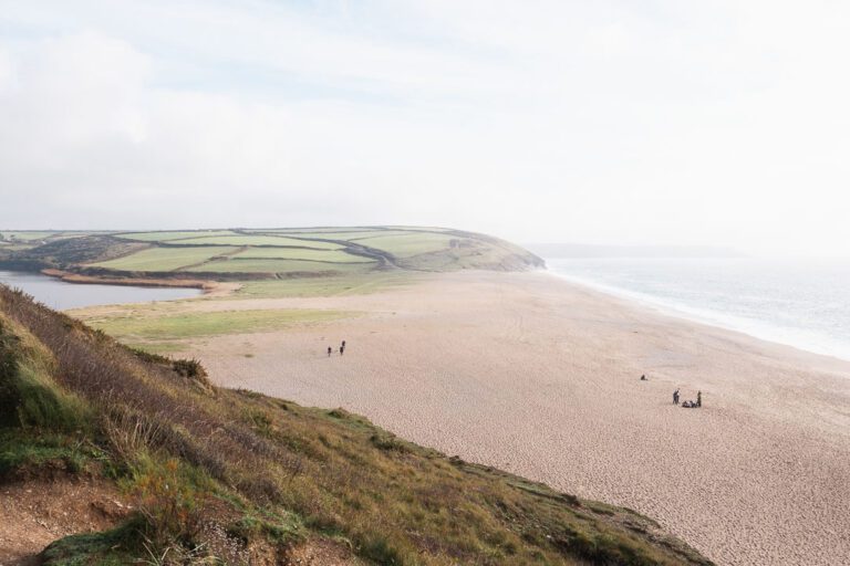 loe bar beach in cornwall