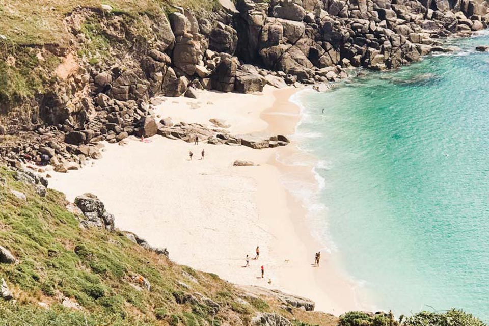 Porth chapel beach