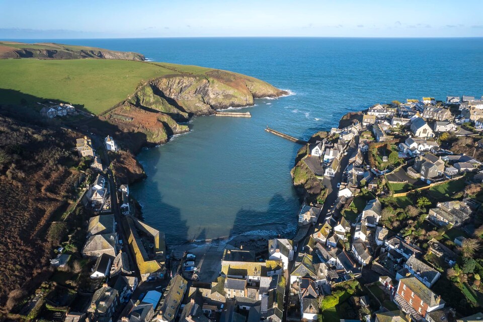 Port Isaac from a drone perspective