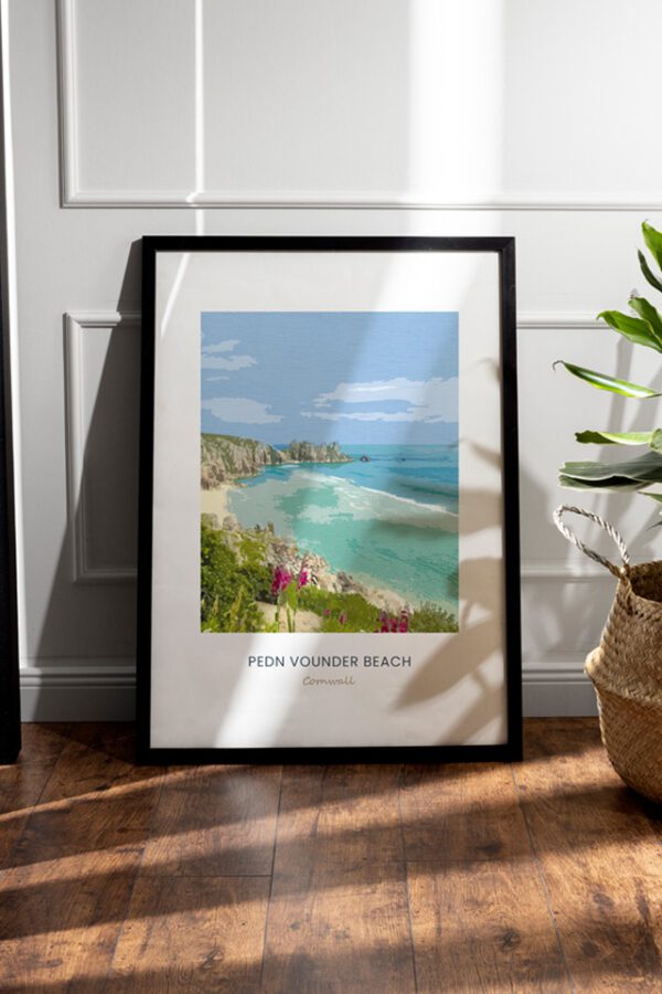 Pedn Vounder Beach Print Cornwall One Home